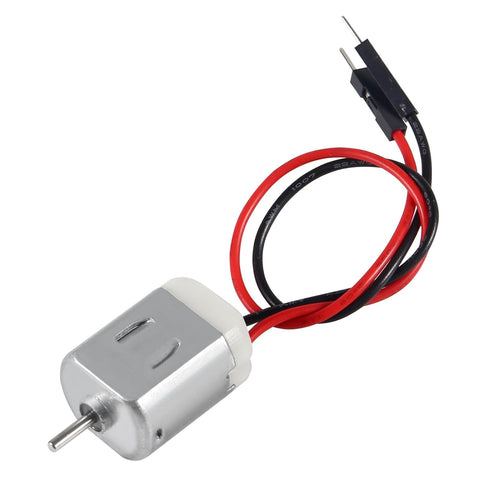 Small Brushed DC Motor (5V 16500 RPM) with jumper wires